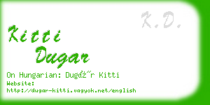 kitti dugar business card